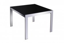 AGT66 Black Glass Top Coffee Table. 600 L X 600 W X 450 H